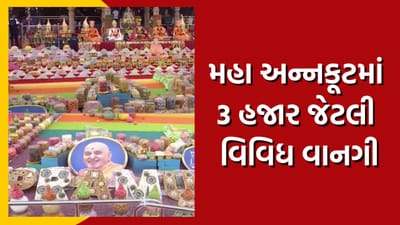રાજકોટમાં દિવાળી અને રજત મહોત્સવનો સંયોગ, 50 ટન જેટલો અન્નકૂટ ભગવાનને ધરાવાયો