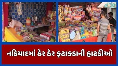 ખેડા : નડિયાદમાં પરવાનગી વગર ઠેર ઠેર ખુલી ફટાકડાની હાટડીઓ, માત્ર 35 પાસે જ NOC, જુઓ વીડિયો