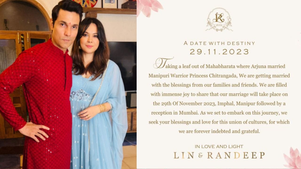રણદીપ હુડ્ડા તેની ગર્લફ્રેન્ડ લીન લેશરામ સાથે 29 નવેમ્બરે મણિપુરના ઈમ્ફાલમાં લગ્ન કરશે. રણદીપ હુડ્ડા અને લીન લેશરામ લગ્નમાં મણિપુરના પરંપરાગત વસ્ત્રો પહેરશે. 