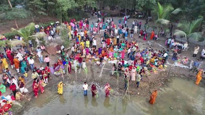 ભરૂચ : સૂર્યને અર્ઘ્ય અર્પણ કરવા મોટી સંખ્યામાં ઉત્તર ભારતીય એકત્રિત થયા, જુઓ ડ્રોન વિડીયો