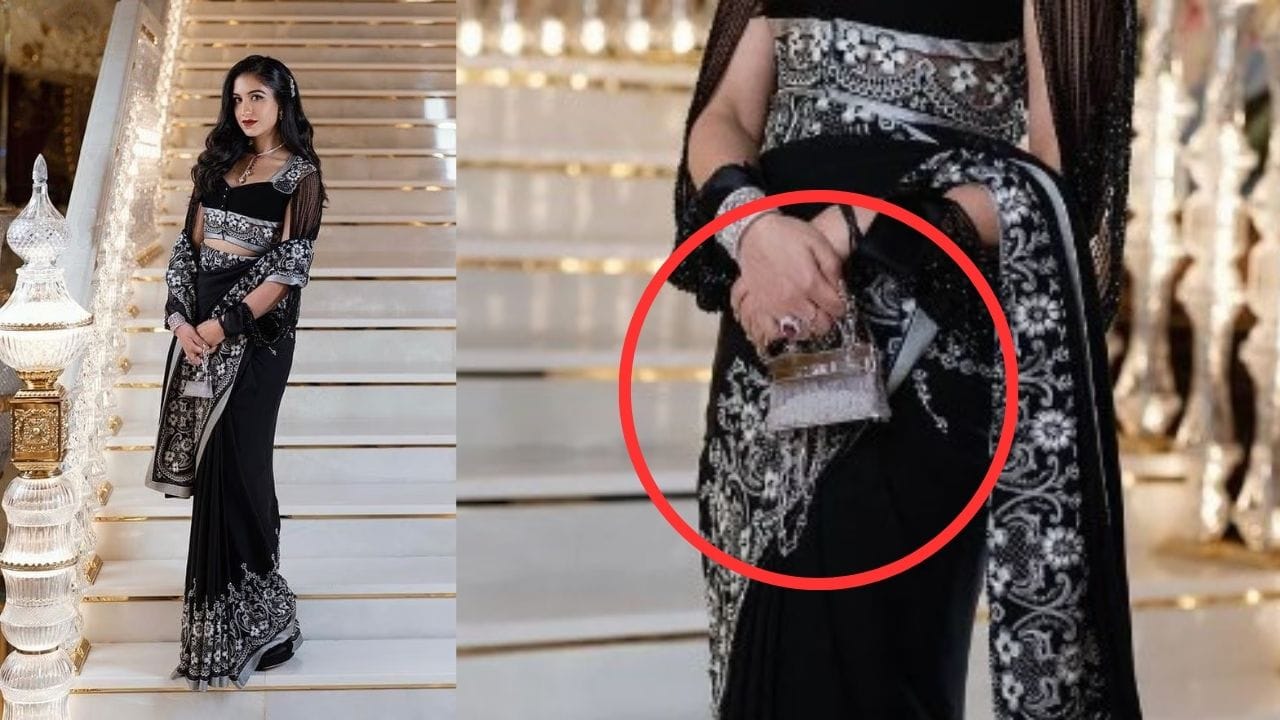 ત્યારપછી એકવાર બીજી પાર્ટી દરમિયાન તે બ્લેક સાડીમાં પોતાના પતિદેવ અનંત સાથે જોવા મળી હતી. ત્યારે તેની પાસે હર્મીસ પેરિસ બ્રાન્ડનું પર્સ જોવા મળ્યું હતું. જે વિશ્વની મોંઘી બ્રાન્ડ માનવામાં આવે છે. 
