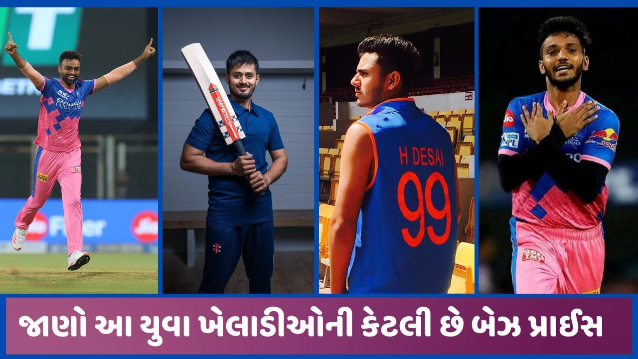 IPL 2024ની હરાજીમાં હિસ્સો લઈ રહેલા ગુજરાતના આ ખેલાડીઓની બેઝ પ્રાઈસ