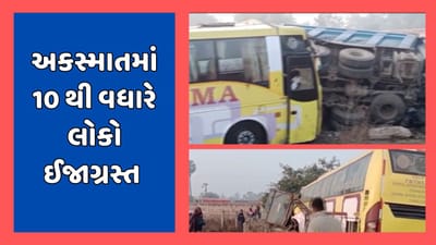 દાહોદ વીડિયો : લીમખેડામાં ખાનગી બસ અને ડમ્પર વચ્ચે સર્જાયો અકસ્માત, 10 થી વધારે લોકો ઈજાગ્રસ્ત દાહોદ વીડિયો : લીમખેડામાં ખાનગી બસ અને ડમ્પર વચ્ચે સર્જાયો અકસ્માત, 10 થી વધારે લોકો ઈજાગ્રસ્ત