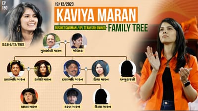 કાવ્યા મારનના દાદાનું નામ મુરાસોલી મારન અને દાદીનું નામ મલ્લિકા હતુ. તેમના 2 દીકરા કલાનિધિ મારન, દયાનિધિ મારન અને દીકરી અંબુકારસી છે. કાવ્યા મારનના પિતાનું નામ કલાનિધિ મારન અને માતાનું નામ કાવેરી મારન હતુ.