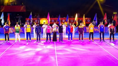 અમદાવાદમાં આજથી પ્રો કબડ્ડી લીગની શરુઆત થઈ છે. આજે ગુજરાત જાયન્ટસ અને તેલુગુ ટાઈન્ટસ વચ્ચે હતી. PC - Pro Kabaddi )