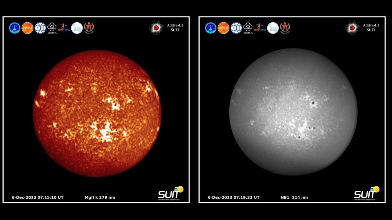 આદિત્ય-L1નું SUIT પેલોડ 20 નવેમ્બર 2023 ના રોજ સક્રિય કરવામાં આવ્યું હતું. આ ટેલિસ્કોપે સૂર્યના ફોટોસ્ફિયર અને ક્રોમોસ્ફિયરની તસવીરો લીધી છે. ફોટોસ્ફિયર એટલે સૂર્યની સપાટી અને ક્રોમોસ્ફિયર એટલે સૂર્યની સપાટી અને બાહ્ય વાતાવરણીય કોરોના વચ્ચેનું પાતળું પડ. ક્રોમોસ્ફિયર સૂર્યની સપાટીથી 2000 કિલોમીટર સુધી વિસ્તરે છે.