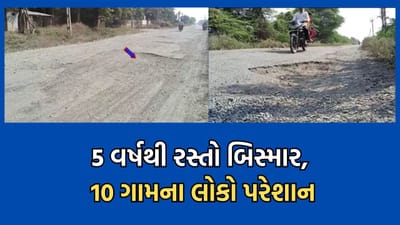 ભાવનગર: મહુવાના ઉમણિયાવદરથી 10 ગામને જોડતો રોડ છેલ્લા પાંચ વર્ષથી બિસ્માર હાલતમાં- જુઓ વીડિયો