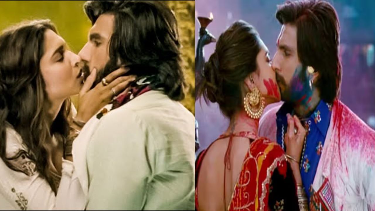 ગોલિયોં કી રાસલીલા રામલીલા : દીપિકોણ તેના પતિ રણવીર સિંહ સાથેની સુપર હિટ ફિલ્મ 'રામલીલા'ના 'આંગ લગા દે' ગીતમાં રણવીર સિંહને કિસ કરતી જોવા મળી હતી. આ સીને લોકોને ચકિત કરી દીધા હતા. 