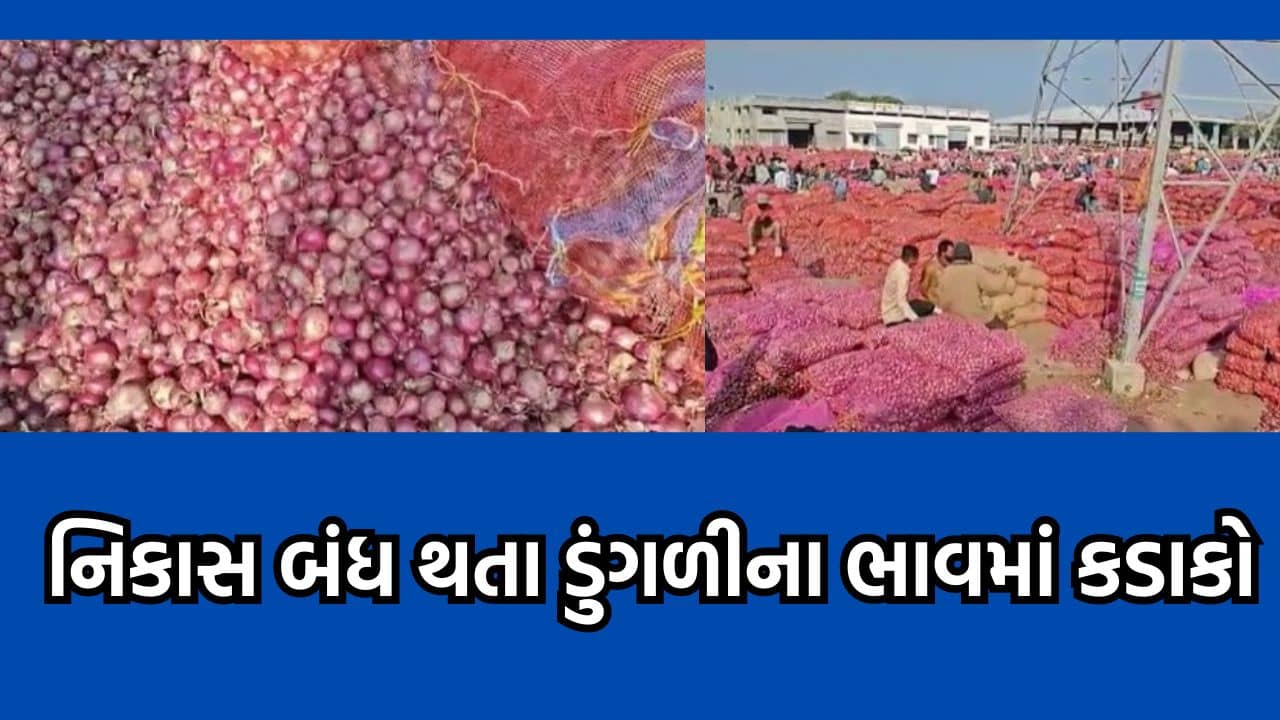 હવે ડુંગળીએ ખેડૂતોને રડાવ્યા, સરકારે નિકાસ બંધ કરતા ભાવમાં પડ્યુ 300 રૂપિયાનું ગાબડુ, મણના બોલાયા માત્ર 400 રૂપિયા