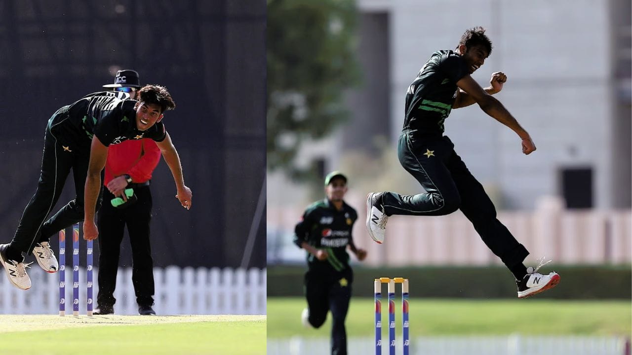 6.8 ફૂટના પાકિસ્તાનની બોલર મોહમ્મદ જીશાને આજની મેચમાં કહેર મચાવ્યો હતો. તેણે 9.2 ઓવરમાં 19 રન આપીને 6 વિકેટ ઝડપી હતી. તેણે 1 મેડન ઓવર પર ફેંકી હતી.