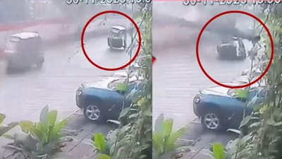 સુરત : મેટ્રો ટ્રેનની કામગીરીમાં ગંભીર બેદરકારી, ક્રેનમાંથી કાટમાળ પડતા રીક્ષાનો કચ્ચરઘાણ નીકળ્યો, જુઓ સીસીટીવી વિડીયો