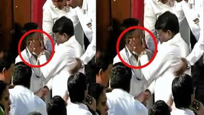 વીડિયો: ભાજપ MLAએ જાહેરમાં પોલીસ કોન્સ્ટેબલને મારી થપ્પડ, સામે જ હતા અજીત પવાર