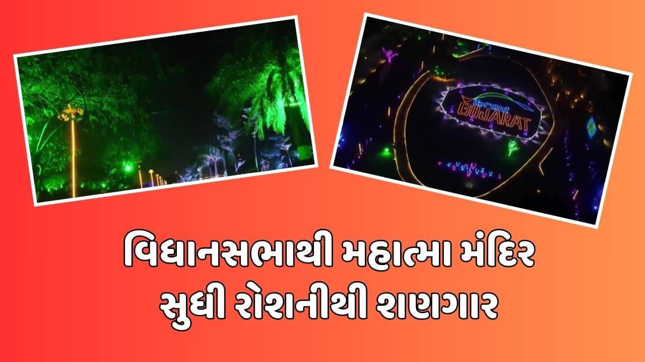 ગાંધીનગરમાં વાયબ્રન્ટ સેલ્ફી પોઈન્ટ! વિધાનસભાથી મહાત્મા મંદિર સુધી રોશનીથી શણગાર કરાયો, જુઓ વીડિયો