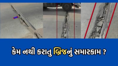મહેસાણા: શિવાલા સર્કલથી બાયપાસ રોડનો બ્રિજ બન્યો બિસ્માર, સ્લેબની વચ્ચેની લોખંડની પટ્ટી પણ ગાયબ- જુઓ વીડિયો