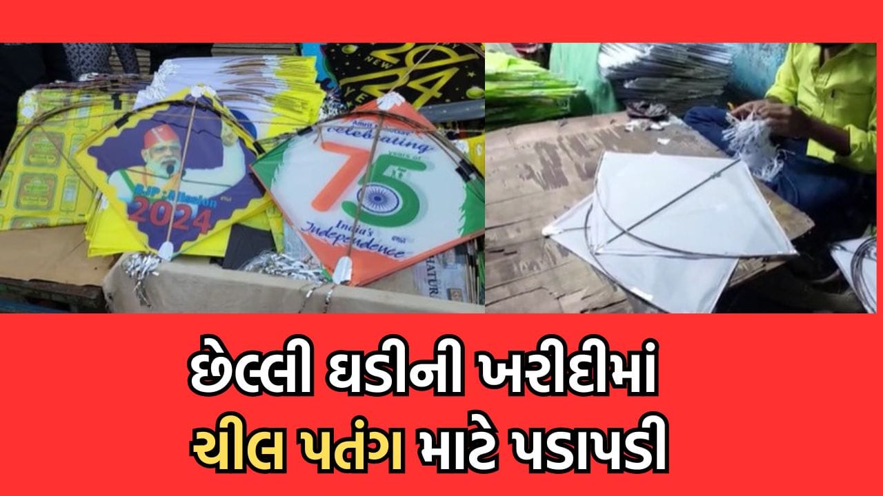 ખેડા: ઉતરાયણ પહેલા છેલ્લી ઘડીની ખરીદી માટે ઉમટી ભીડ, નડિયાદના ચીલ પતંગની ગુજરાતભરમાં રહે છે સૌથી વધુ માગ- વીડિયો ખેડા: ઉતરાયણ પહેલા છેલ્લી ઘડીની ખરીદી માટે ઉમટી ભીડ, નડિયાદના ચીલ પતંગની ગુજરાતભરમાં રહે છે સૌથી વધુ માગ- વીડિયો