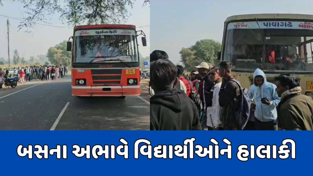 મહીસાગર : બસના અભાવે હાલાકી, ભાદરોડમાં વિદ્યાર્થીઓ અને ગ્રામજનોએ ST બસો રોકી નોંધાવ્યો વિરોધ