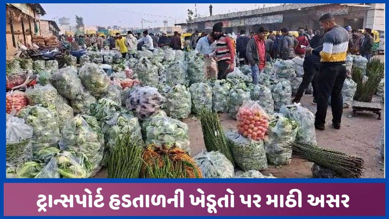 ટ્રક ડ્રાઇવરોની હડતાળની માઠી અસર ખેડૂતોને પહોંચી, હિંમતનગરમાં શાકભાજીનો ભરાવો થતા ભાવ ગગડ્યા