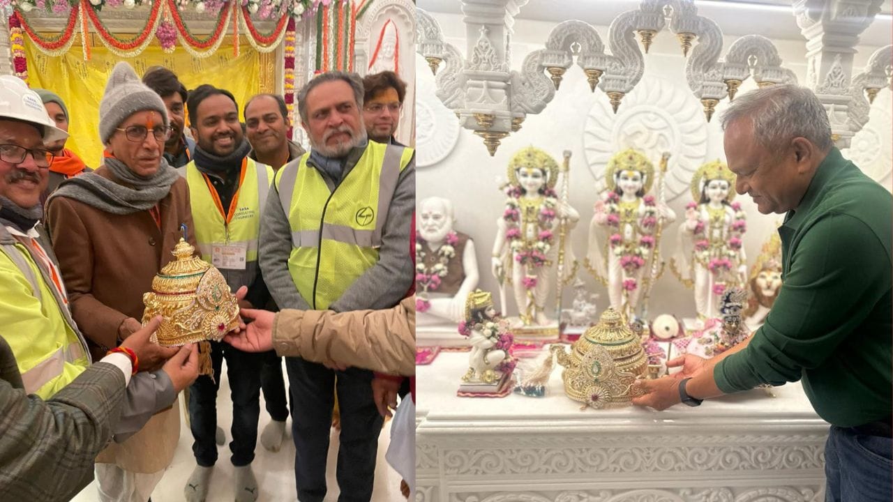 વિએચપીના રાષ્ટ્રીય ખજાનચી દિનેશ નાવડિયાએ જણાવ્યુ કે 5 જાન્યુઆરીએ જ્યારે અયોધ્યામાં નવનિર્મિત મંદિર ભગવાન રામની કઈ મૂર્તિ વિરાજમાન કરવી તે નક્કી થયા બાદ એ જ દિવસે સુરતમાં ઉદ્યોગપતિને તેની જાણકારી અપાઈ હતી. સુરતથી ગ્રીન લેબ કંપનીના બે કર્મચારી ભગવાન શ્રી રામની મૂર્તિના મસ્તકનું માપ લેવા માટે ખાસ વિમાન મારફતે અયોધ્યા મોકલવામાં આવ્યા હતા અને કર્મચારી મૂર્તિના મસ્તકનું માપ લઈ સીધા સુરત આવ્યા ત્યારૂબાદ ભગવાન રામલલ્લા માટે મુગટ બનાવવાનુ કામ શરૂ કરાયુ હતુ.