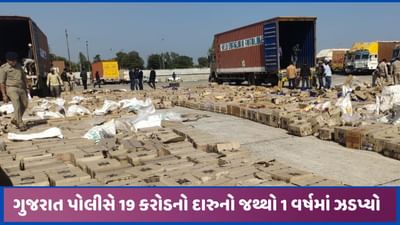 ગુજરાતમાં દારુબંધી છતાં 1 વર્ષમાં 19 કરોડથી વધુનો દારૂ ઝડપાયો, SMCએ અગાઉ કરતા બમણો ઝડપ્યો