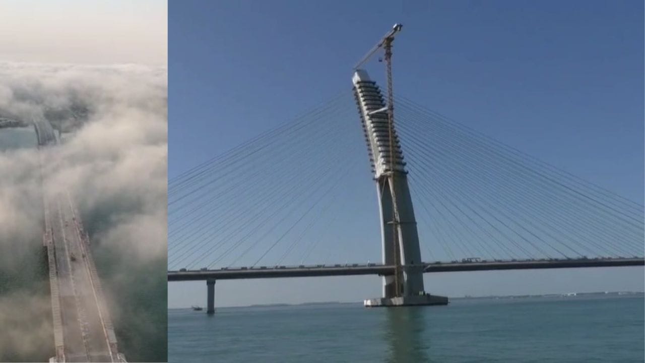 ઓખા બેટ દ્વારકાને જોડતા સિગ્નેચર બ્રિજનો અદ્ભુત આકાશી નજારો આવ્યો સામે, જુઓ વીડિયો ઓખા બેટ દ્વારકાને જોડતા સિગ્નેચર બ્રિજનો અદ્ભુત આકાશી નજારો આવ્યો સામે, જુઓ વીડિયો