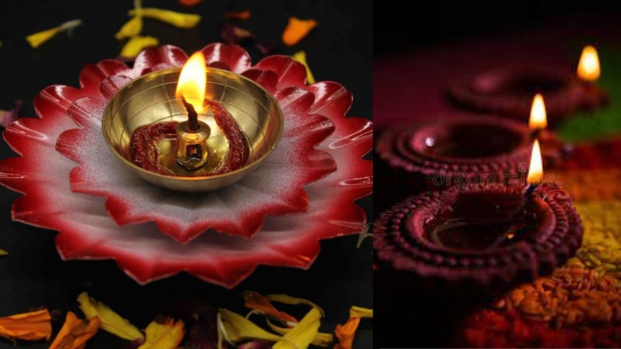 જો તમે ઘીનો દીવો કરો છો તો ઘીનો દીવો તમારી ડાબી બાજુ રાખો અને જો તમે તેલનો દીવો કરો છો તો તેને તમારી જમણી બાજુ રાખો. તેલના દીવામાં લાલ વાટનો ઉપયોગ કરવો શુભ માનવામાં આવે છે અને ઘરના દીવા માટે રૂની વાટનો ઉપયોગ કરવો યોગ્ય માનવામાં આવે છે. 