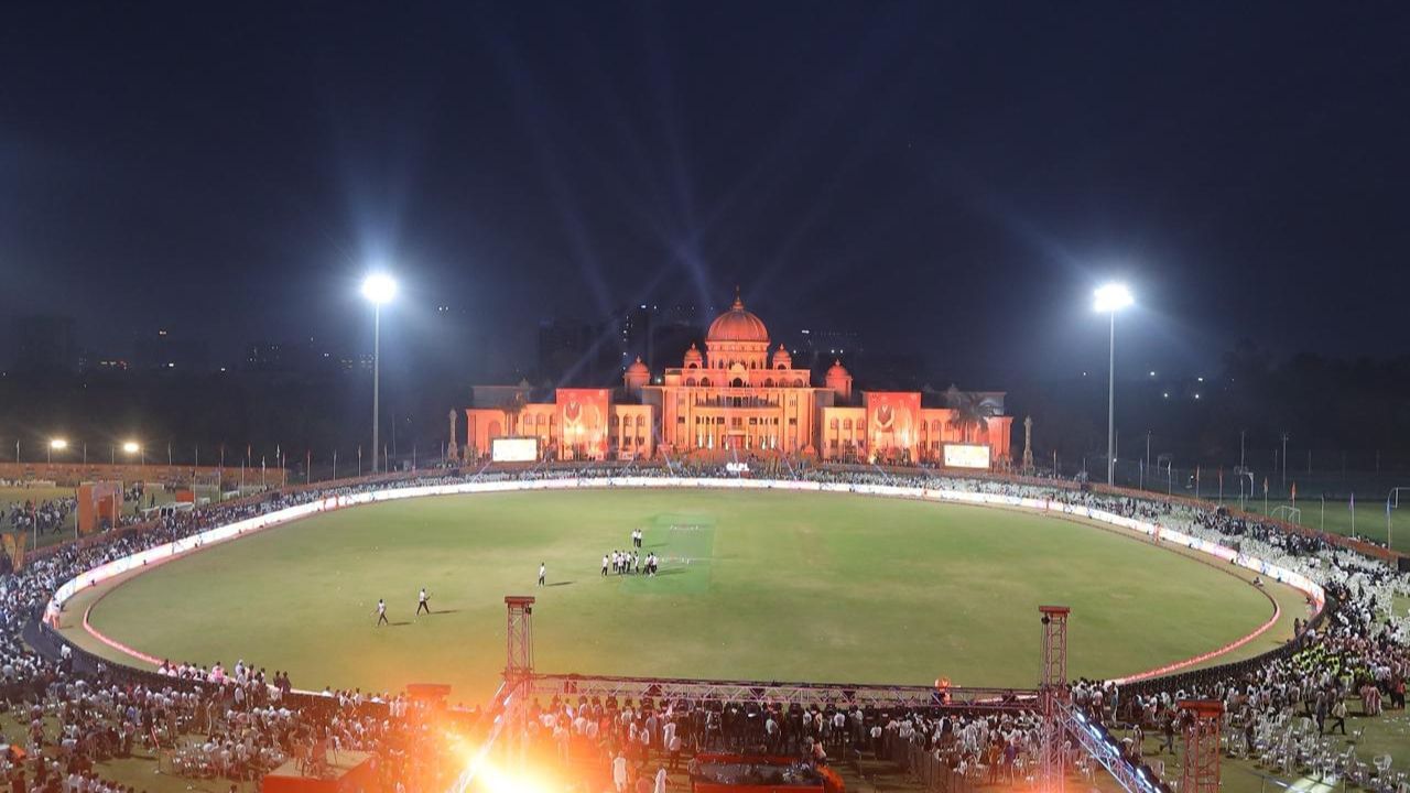 Gandhinagar Lok Sabha Premier League opening ceremony Amit Shah Hardik Pandya (6)