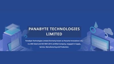 Panabyte ટેકનોલોજીસ જે Panache ઈનોવેશન્સ લિમિટેડ તરીકે ઓળખાય છે તે કન્ઝ્યુમર ઈલેક્ટ્રોનિક અને ઈલેક્ટ્રીકલ ગુડ્સ અને આઈટી હાર્ડવેર અને તેના પેરિફેરલ્સ અને હાઈજીન પ્રોડક્ટ્સ જેવા મલ્ટિ-પ્રોડક્ટ વિતરણમાં રોકાયેલ છે. કંપની ICT અને IoT ઉપકરણો પણ ડિઝાઇન કરે છે. સ્માર્ટ કમ્પ્યુટિંગ ઉપકરણો અને વર્ચ્યુઅલાઈઝેશન, સ્માર્ટ અને એઆઈ આધારિત ડિજિટલ ક્લાસરૂમ્સ, સ્માર્ટ અને કનેક્ટેડ કાર, સ્માર્ટ એસેટ મેનેજમેન્ટ વગેરેનું સોલ્યુશન પ્રોવાઈડર છે.