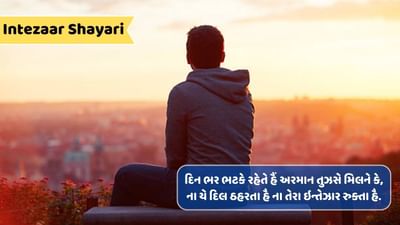 Intezaar Shayari : કિન લફ્ઝો મેં લિખુ મેં અપને ઇન્તેઝાર કો તુમ્હેં, બેજુબાન હૈ ઈશ્ક મેરા ઢુંઢતા હૈ ખામોશી સે તુઝે.. વાંચો શાયરી