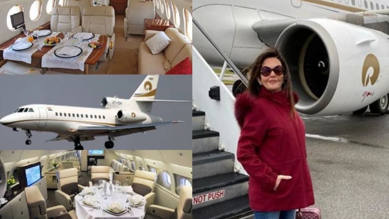 મુકેશ પાસે પ્રાઈવેટ પ્લેન Falcon 900EX, Boeing Business Jet 2, Airbus 319 Corporate Jet છે. તે પૈકી Airbus 319ને તેમણે 2007માં પત્ની નીતાના 44માં જન્મદિવસ તેને ગિફ્ટ કર્યુ હતુ. આ એરક્રાફ્ટમાં એક ઓફિસ, માસ્ટર બેડરૂમ અને આલિશાન બાથરૂમ છે. મ્યુઝીક સિસ્ટમ ઉપરાંત તેમાં સેટેલાઈટ ટેલિવિજન અને વાઈ-ફાઈની સુવિધા પણ છે.