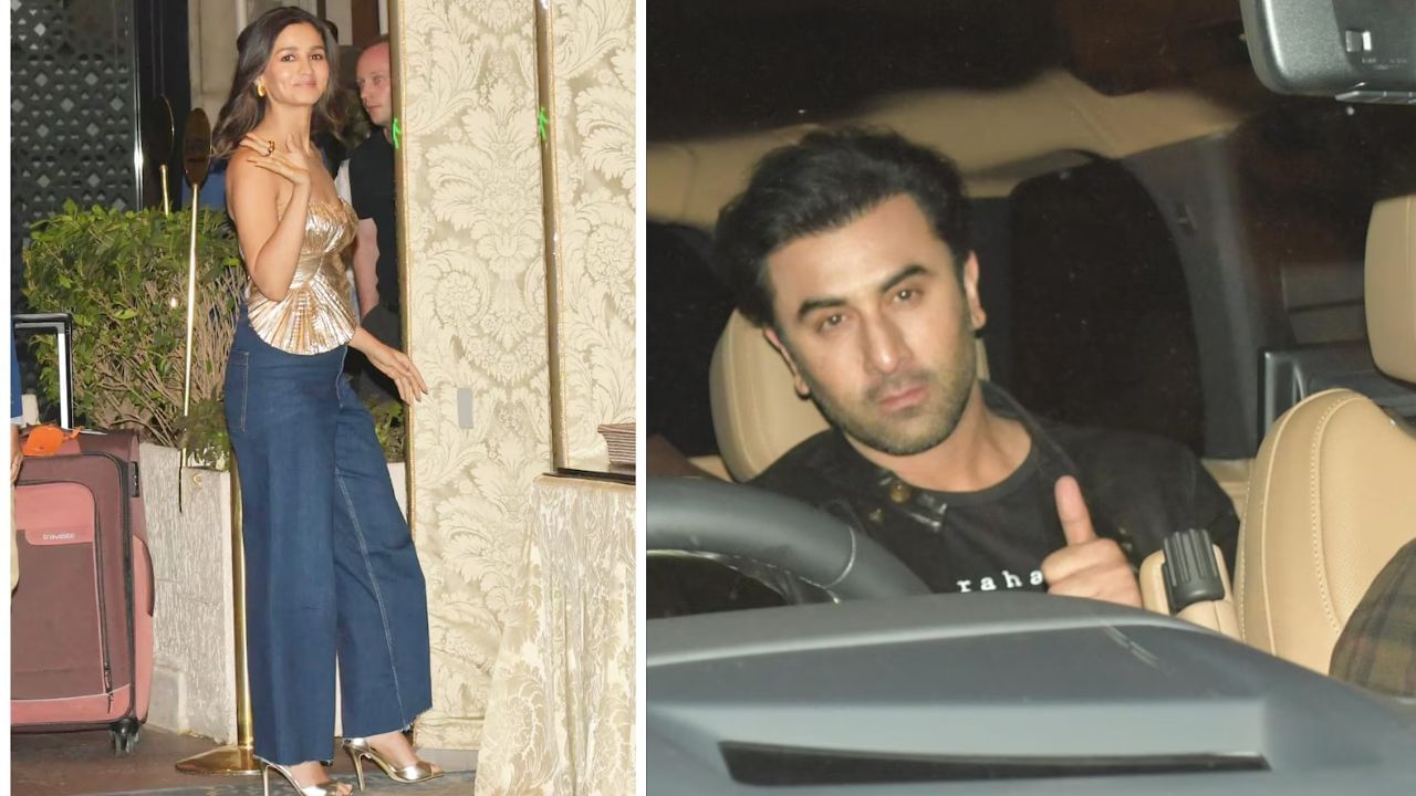 Although only close friends and family members were present at Alia Bhatt's birthday bash, her birthday bash looked star-studded.  A grand celebration was held at the Taj Hotel in Mumbai.  Meanwhile, Alia and Ranveer were seen.  Alia also spoke to the paparazzi and posed. (Photo Credit- Viral Bhayani)