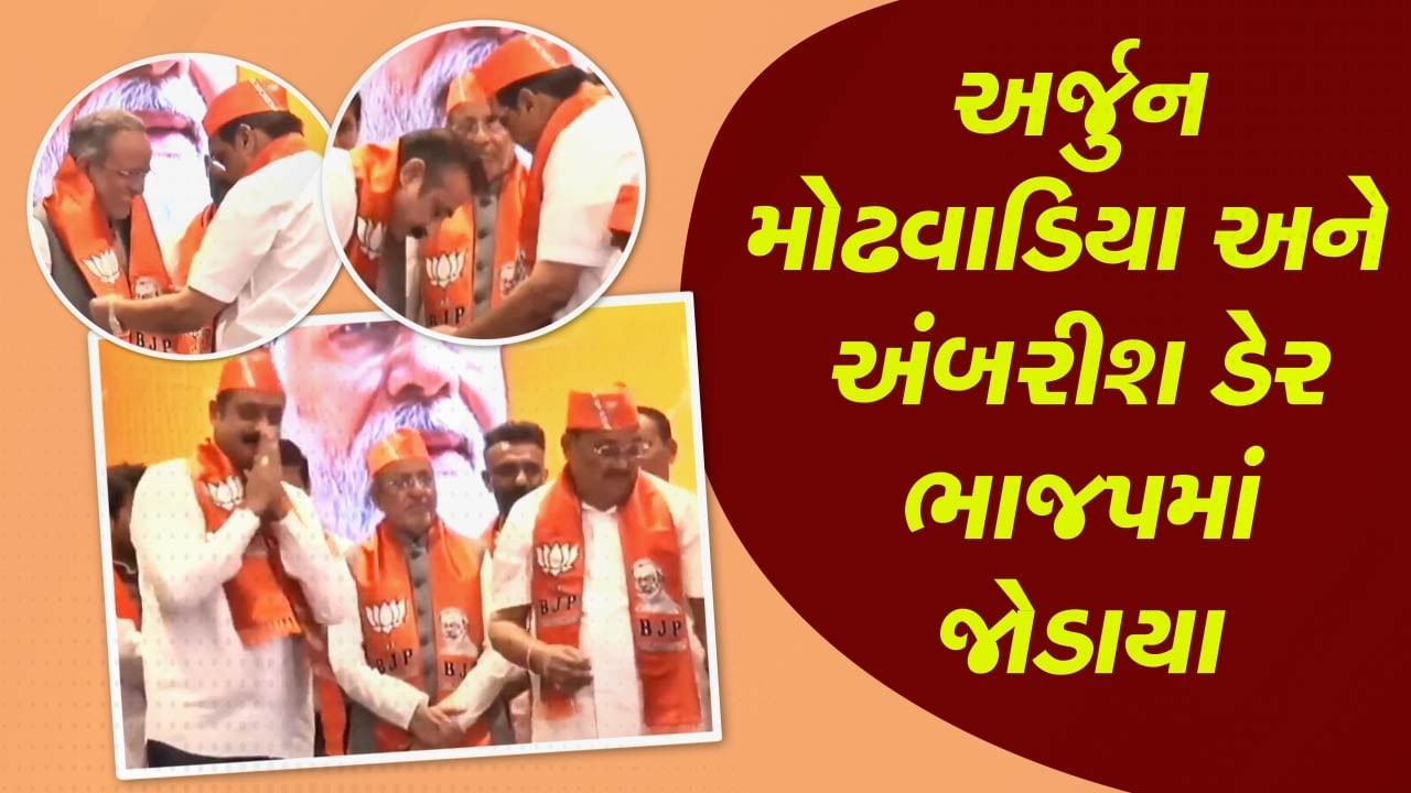 Breking News : અર્જુન મોઢવાડિયા અને અંબરીશ ડેર ભાજપમાં જોડાયા, સી આર પાટીલના હસ્તે કર્યા કેસરિયા