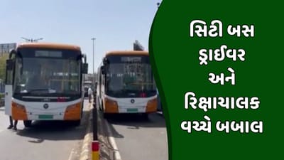 Rajkot Video : ત્રિકોણ બાગ પાસે રિક્ષાચાલક અને સિટી બસના ડ્રાઈવર વચ્ચે થઈ બબાલ, 100 સીટી બસના પૈંડા થંભી ગયા