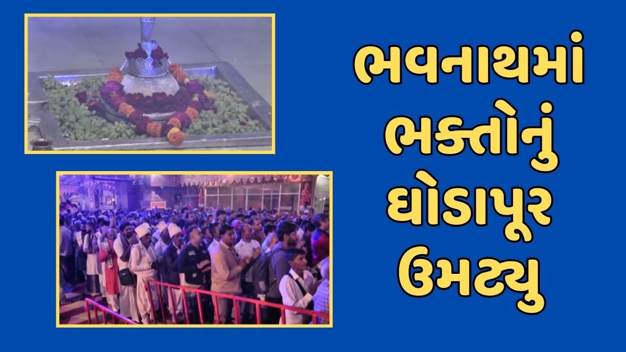 જૂનાગઢમાં મહાશિવરાત્રિએ જામ્યો ભક્તિનો માહોલ, ભક્તોનું ઘોડાપૂર ઉમટ્યુ, જુઓ Video