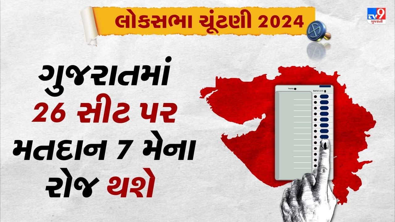 Breaking News: ગુજરાતમાં 7 મે મંગળવારના રોજ થશે લોકસભા ચૂંટણી માટે મતદાન, 4 જૂન મંગળવારે આવશે પરિણામ