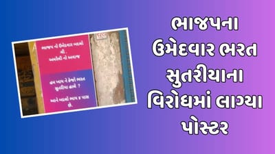 Loksabha Election 2024: હવે અમરેલી ભાજપ ઉમેદવાર ભરત સુતરીયાનો પણ વિરોધ, દેવળા ગામે લાગ્યા પોસ્ટર, જુઓ Video