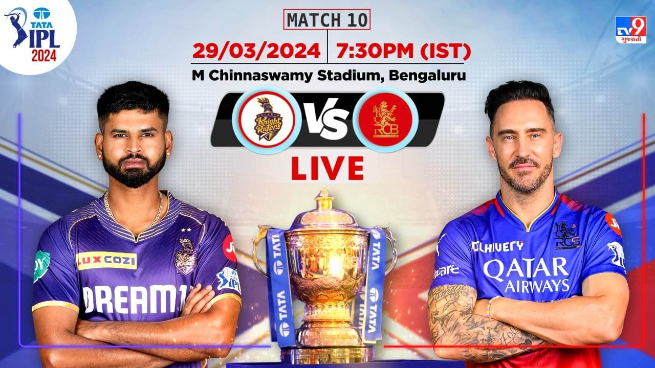 RCB vs KKR Live Score, IPL 2024 IPL 2024 ઘરઆંગણે મેચ જીતવાની પરંપરા