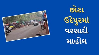 Chhota Udepur : ઉનાળાની આકરી ગરમી વચ્ચે વરસ્યો વરસાદ, રસ્તાઓ થયા પાણી પાણી, જુઓ Video