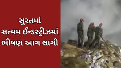 સુરત : સત્યમ ઈન્ડસ્ટ્રીઝમાં ભીષણ આગ લાગતા દોડધામ મચી, જુઓ વીડિયો