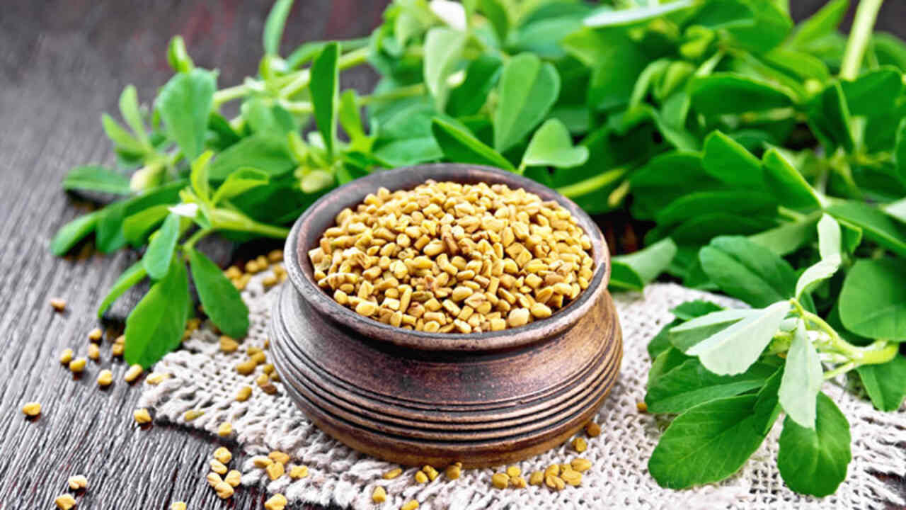 Fenugreek seeds contain protein and nicotinic acid, which help in hair growth.  Soak fenugreek seeds overnight in water to make a paste and apply it on the scalp.
