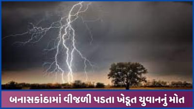 બનાસકાંઠાના વડગામમાં વીજળી પડતા ખેતરમાં યુવાનનું મોત બનાસકાંઠાના વડગામમાં વીજળી પડતા ખેતરમાં યુવાનનું મોત