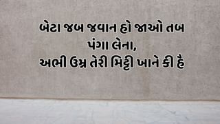 બેટા જબ જવાન હો જાઓ તબ પંગા લેના, અભી ઉમ્ર તેરી મિટ્ટી ખાને કી હૈ – જેવી શાયરી ગુજરાતીમાં વાંચો
