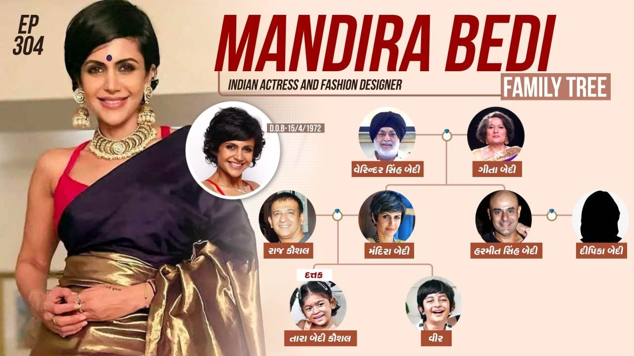 IPL Anchor and Actress Mandira Bedi Family