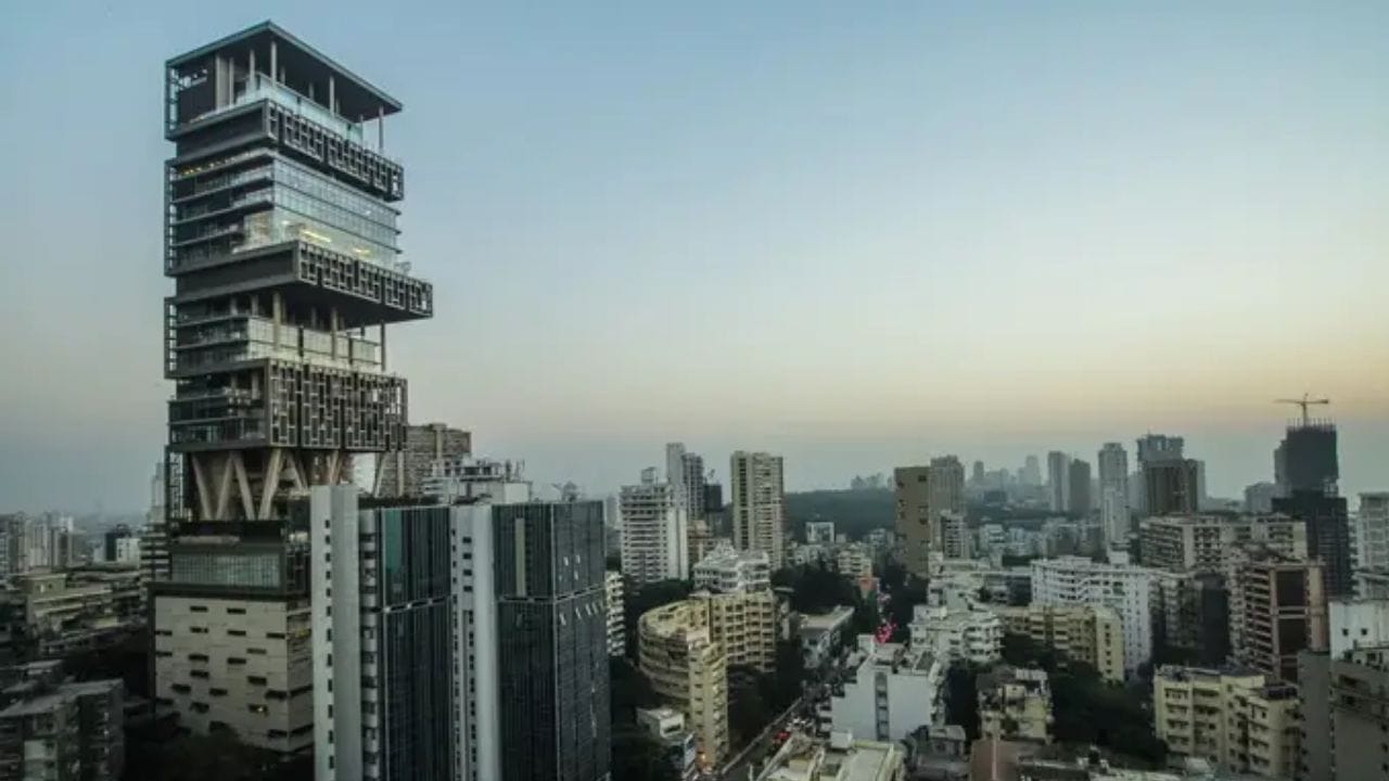 એન્ટીલિયા પોર્ટુગીઝ શબ્દ 'Ante+ilha' પરથી ઉતરી આવ્યો છે, જેનો અર્થ થાય છે, Island of the Other અથવા Opposite of Island.