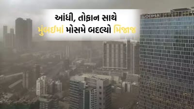 મુંબઈમાં મોસમનો બદલાયો મિજાજ, આંધી સાથે એકાએક વાતાવરણમાં આવ્યો પલટો, અનેક વિસ્તારોમાં પડ્યો વરસાદ -જુઓ Video મુંબઈમાં મોસમનો બદલાયો મિજાજ, આંધી સાથે એકાએક વાતાવરણમાં આવ્યો પલટો, અનેક વિસ્તારોમાં પડ્યો વરસાદ -જુઓ Video