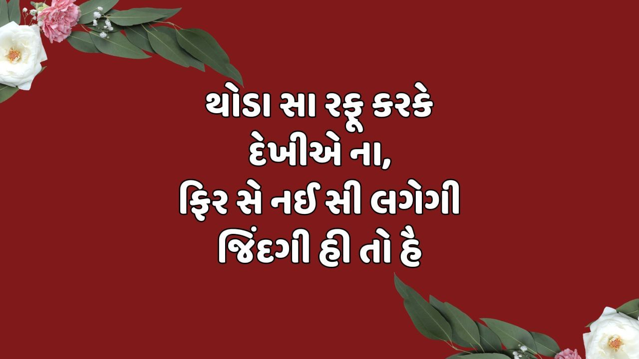 થોડા સા રફૂ કરકે દેખિએ ના, ફિર સે નઈ સી લગેગી જિંદગી હી તો હૈ 