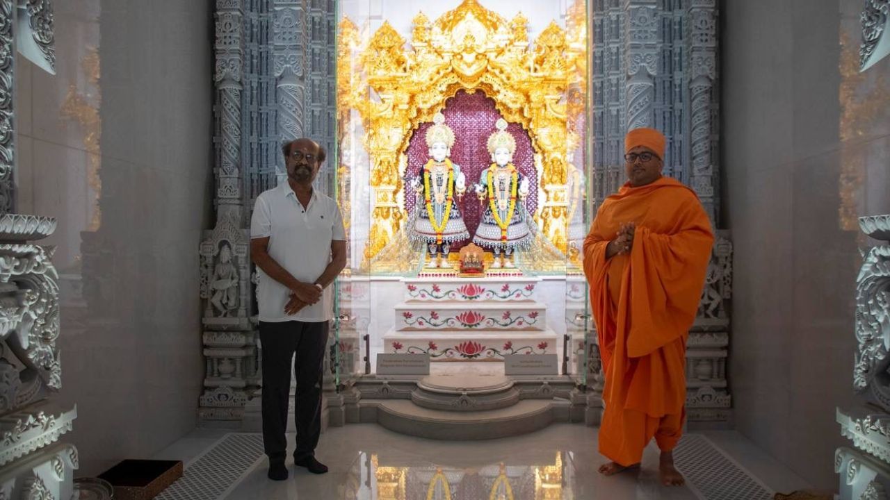 Rajinikanth returned to Chennai a day ago and revealed the information about receiving a golden visa from the UAE government through a social media video. The actor has visited a religious place in a foreign place. Rajinikanth visited the BAPS Hindu temple in Abu Dhabi and sought the blessings of Lord Swaminarayan before returning to India.