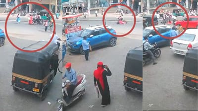 ભરૂચ : બેફામ બાઈક ચાલકે બે મહિલાઓને અડફેટે લઇ ફંગોળી, એકનું મોત, જુઓ ઘટનાના CCTV Video