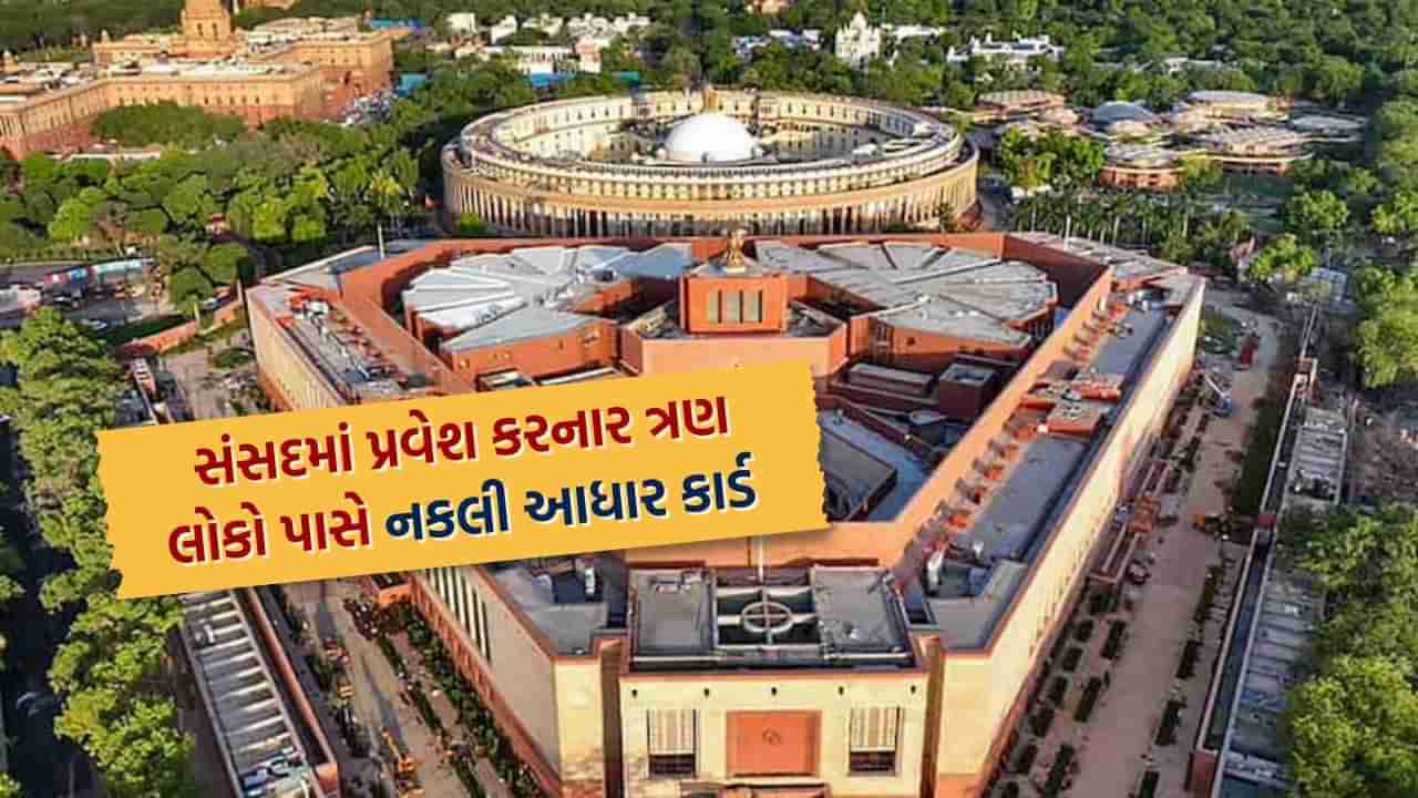 Breaking News: સંસદ ભવનમાં ઘૂસવાનો પ્રયાસ કરનાર ત્રણ શંકાસ્પદ ઝડપાયા, ત્રણેય પાસે મળી આવ્યા નકલી આધાર કાર્ડ