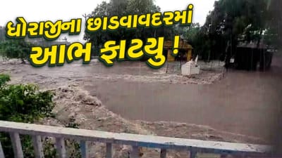 Rain Video : ધોરાજી તાલુકાના છાડવાવદરમાં આભ ફાટયું ! 3 કલાકમાં 12 ઈંચ વરસાદ, ગામ બેટમાં ફેરવાયું, જુઓ તારાજીના દ્રશ્યો Rain Video : ધોરાજી તાલુકાના છાડવાવદરમાં આભ ફાટયું ! 3 કલાકમાં 12 ઈંચ વરસાદ, ગામ બેટમાં ફેરવાયું, જુઓ તારાજીના દ્રશ્યો