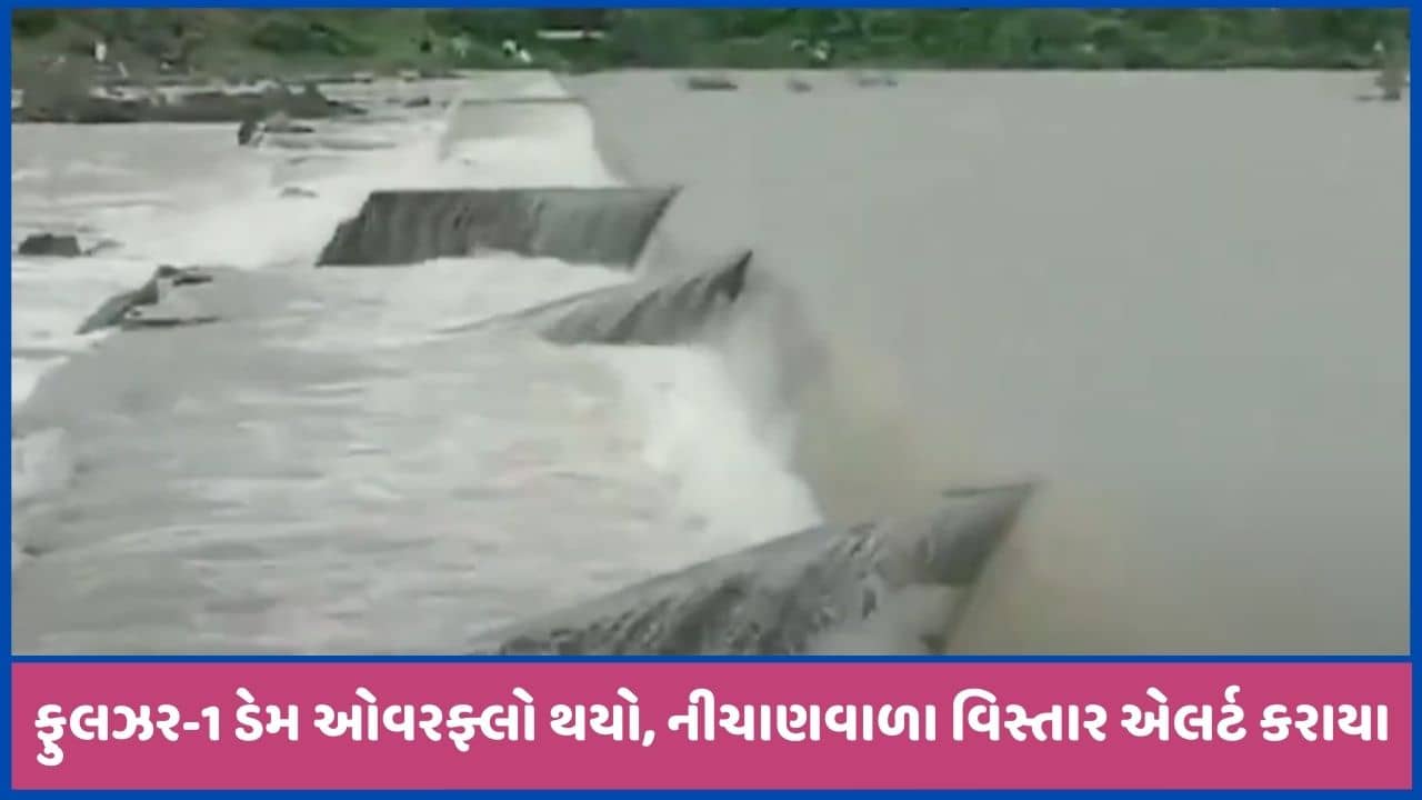 જામનગરઃ ફુલઝર-1 ડેમ ઓવરફ્લો થયો, નીચાણવાળા વિસ્તારને એલર્ટ કરાયા, જુઓ વીડિયો